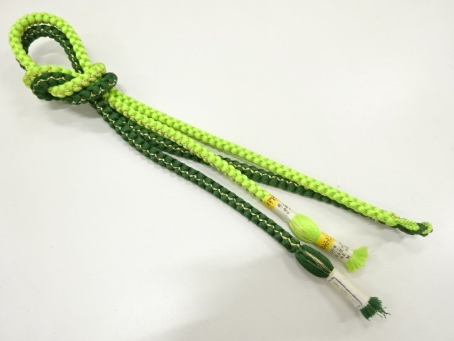 JAPANESE KIMONO / UNUSED HAND-TIED OBIJIME